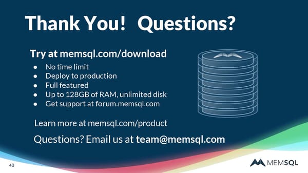 Interactive Introduction To MemSQL - Page 40
